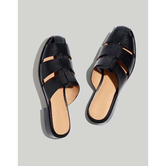 Madewell Shoes - MADEWELL The Dixson Fisherman Mule Leather True Black Sz 7.5 $128